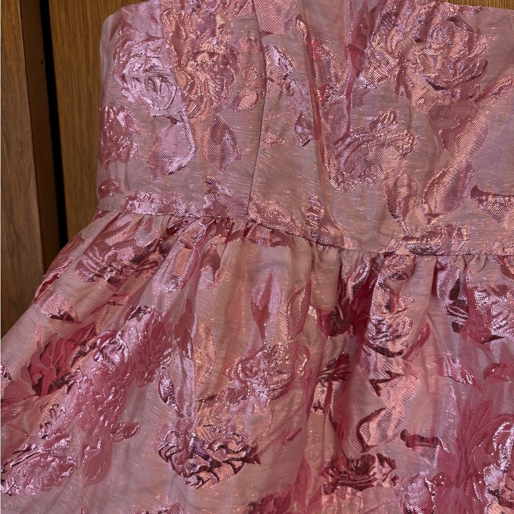 NEW! Endless Rose Strapless Pink Floral Dress from Anthropologie - Picture 7 of 9